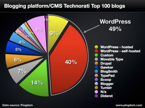WordPress continua com a rei dels blogs