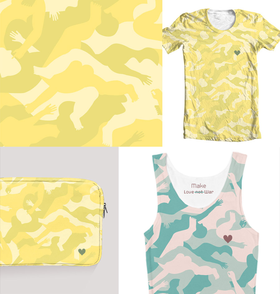 Samarretes de camuflatge ‘Make love(not)war’