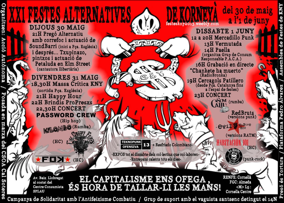 Programa de les XXI Festes Alternatives de Korneyà