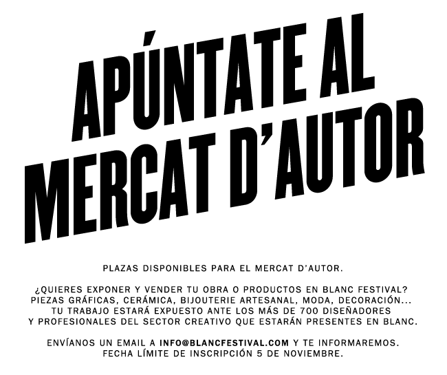Apunta’t al mercat d’autor del BlancFest