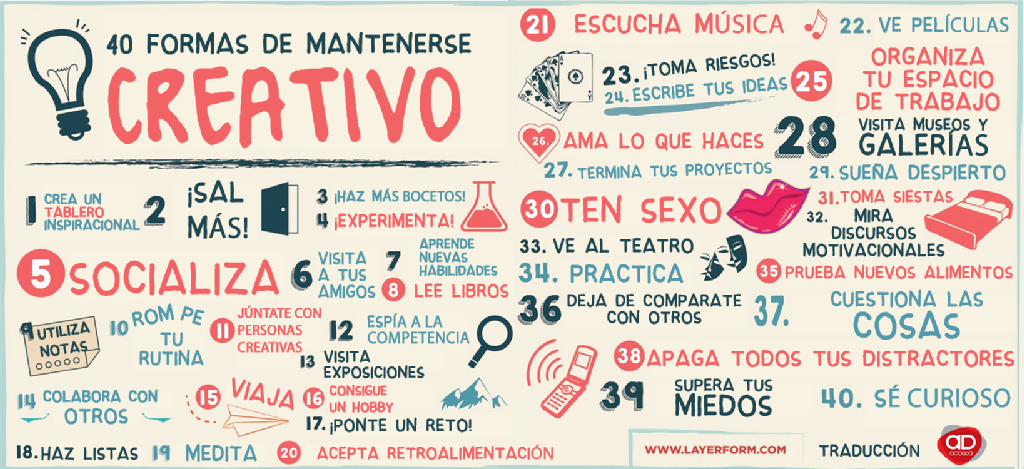40 Formes de manteni-se creatiu