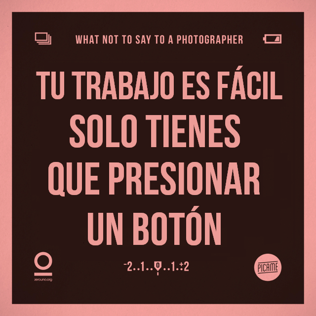 Coses que no hem de dir-li mai a un fotògraf