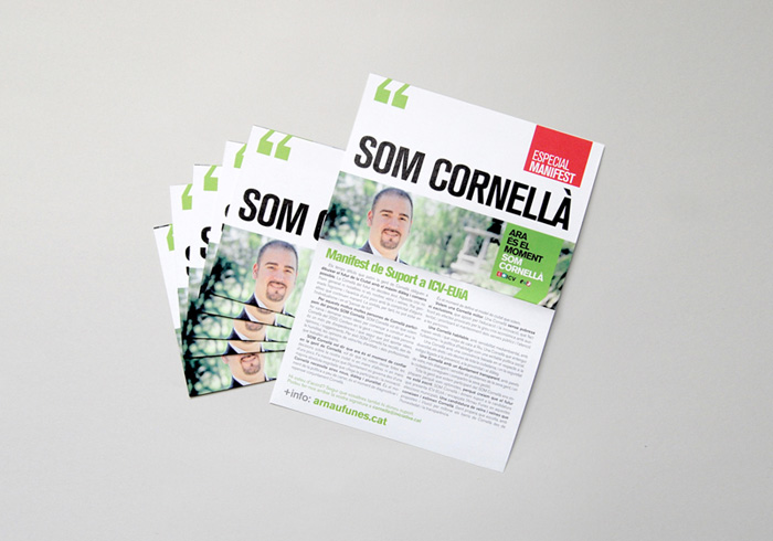 ICV, Iniciativa, Política, campanya, Comunicació, Arnau Funes, Cornellà, Verds, Eleccions Municipals, Municipals, Disseny Gràfic