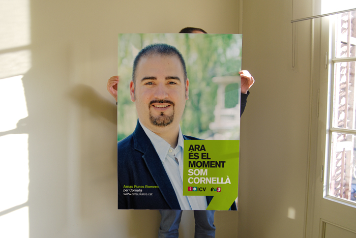 ICV, Iniciativa, Política, campanya, Comunicació, Arnau Funes, Cornellà, Verds, Eleccions Municipals, Municipals, Disseny Gràfic