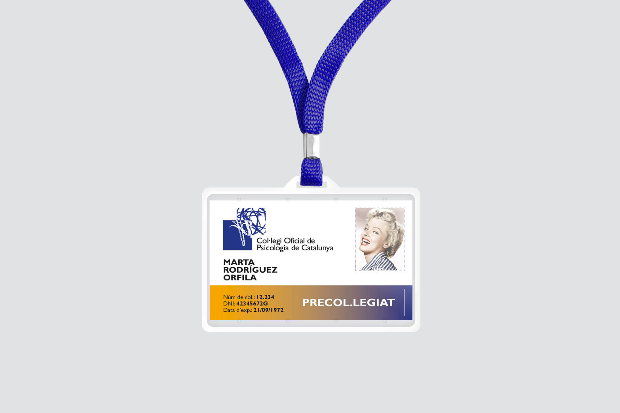 la Negreta, COPC, Carnet, Disseny gràfic, Barcelona, Col·legi Oficial de Psicologia de Catalunya, Carnet