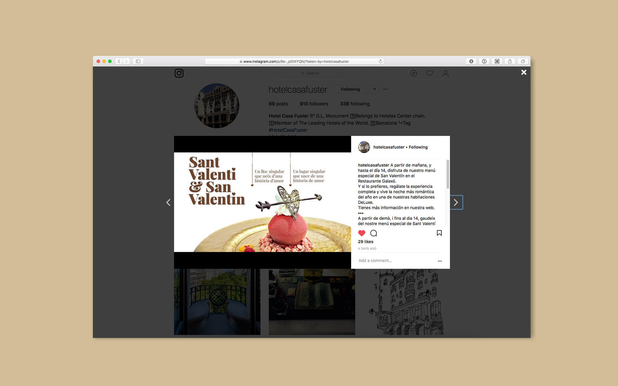 Hotel Casa Fuster, Hotel, Barcelona, San Valentín, Newsletter, la Negreta, Diseño Gráfico, Barrio de Gracia, Digital, Comunicación, Mailchimp, Email