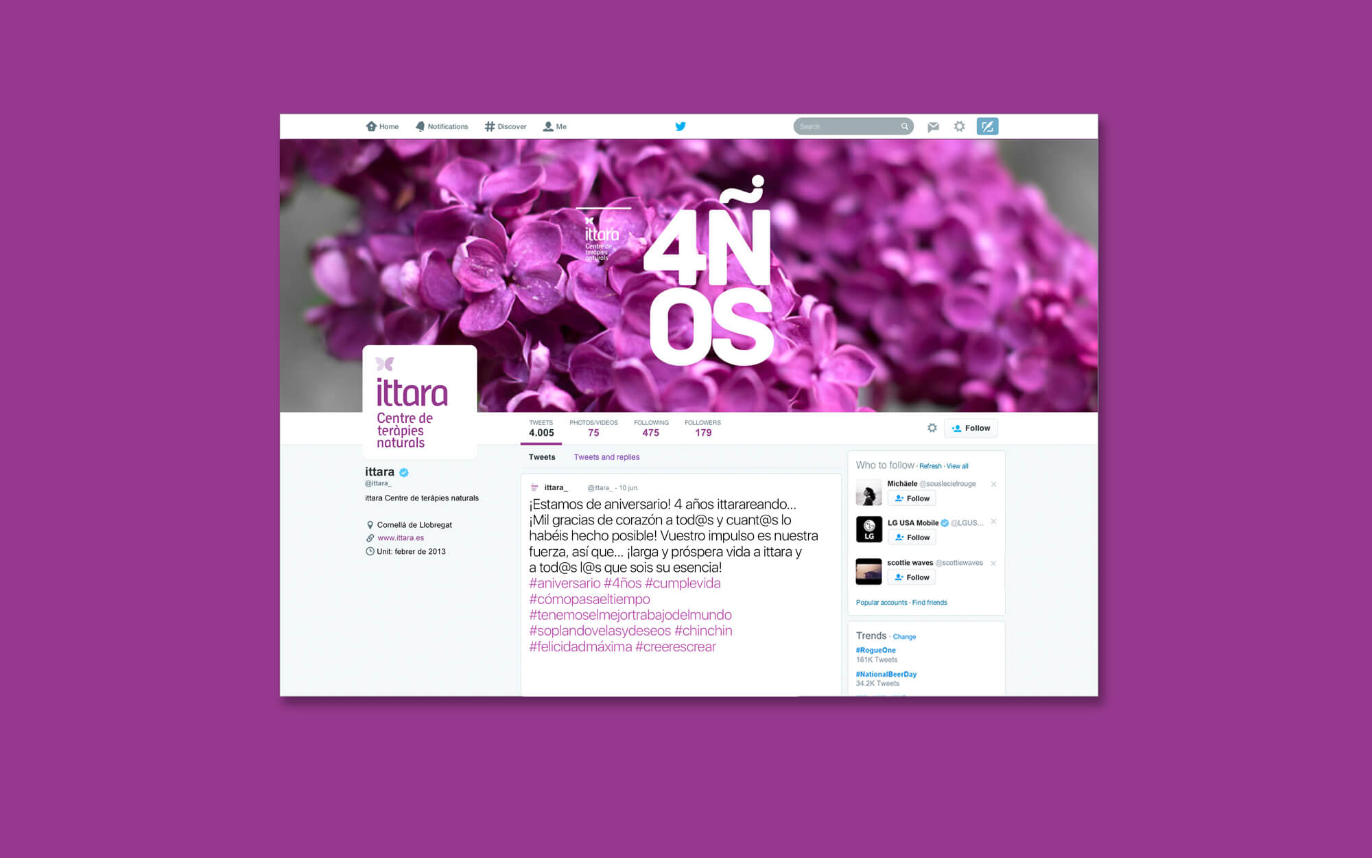 la Negreta, terapias, terapias naturales, Barcelona, Diseño Gráfico, Redes Sociales, Cornellà, Digital, Comunicación